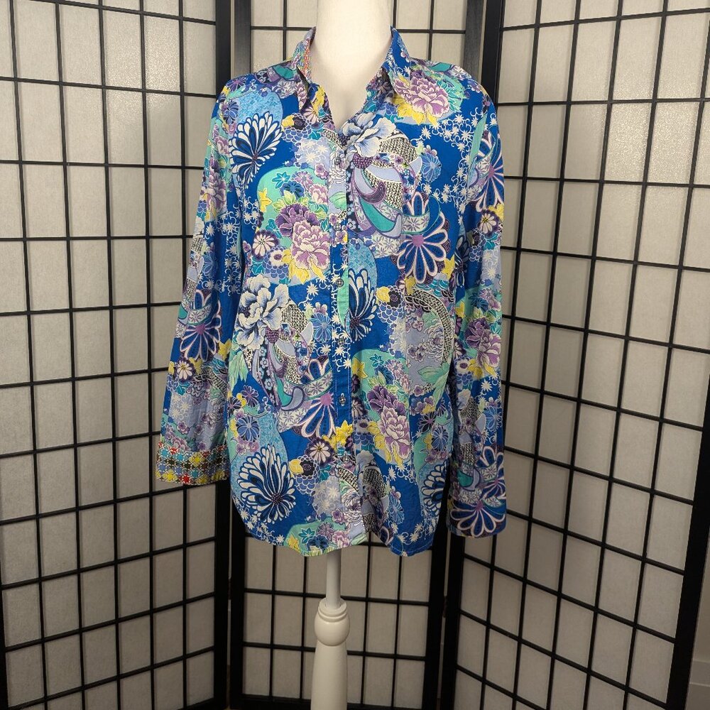 Robert Graham Women's Button Down Sz XL - Picture 2 of 8
